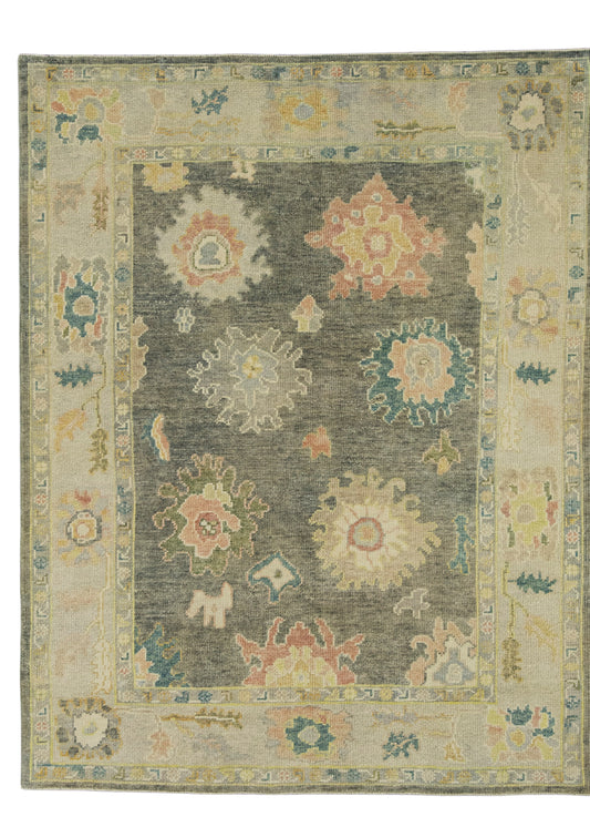 Turkish Oushak Rug  5'2" x 6'7" #20371
