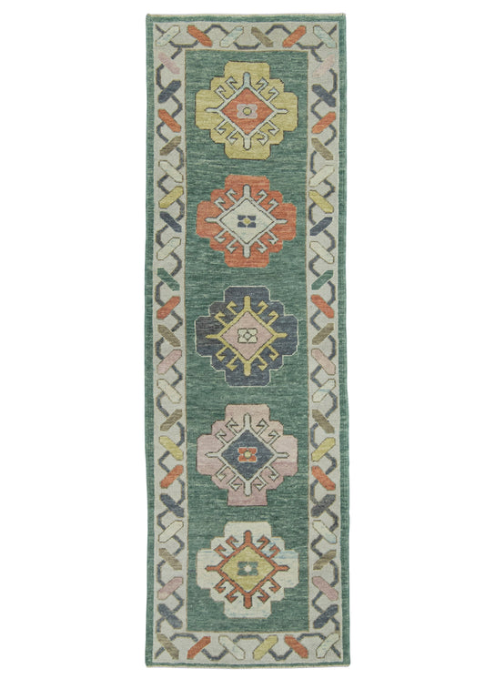 Turkish Oushak Runner Rug 3'3" x 10'6" #23658