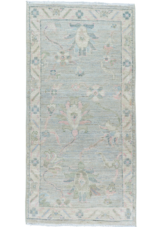 Oushak Rug 1'11" x 3'11" #17119