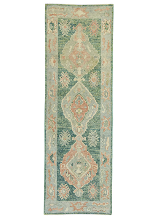 Turkish Oushak Runner Rug 2'10" x 8'8" #22309