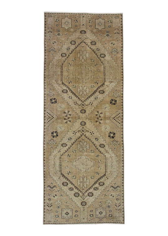 Turkish Vintage Anatolian Runner Rug 3' x 7'11" #17562