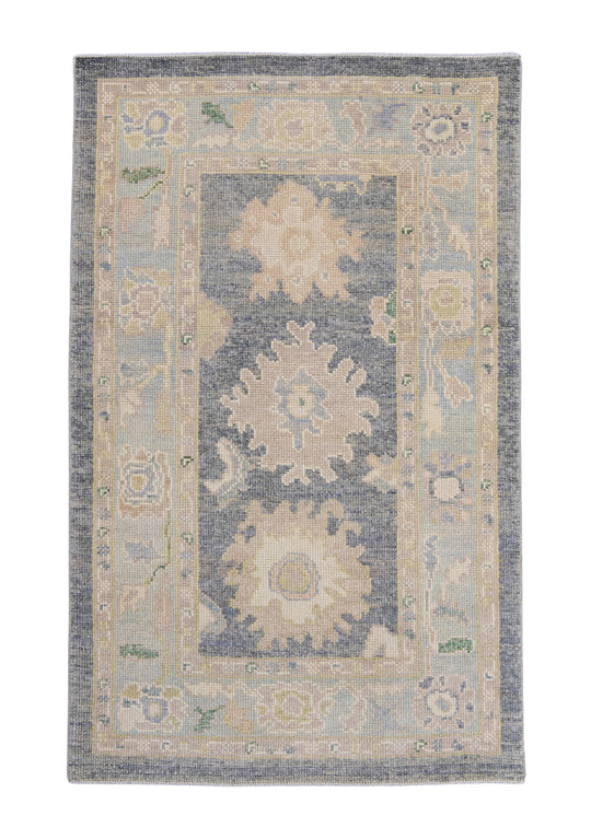 Turkish Oushak Rug 3'3" x 5'2" #16679