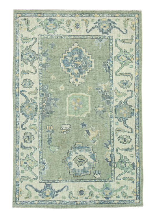 Turkish Oushak Rug 3'11" x 5'10" #19048