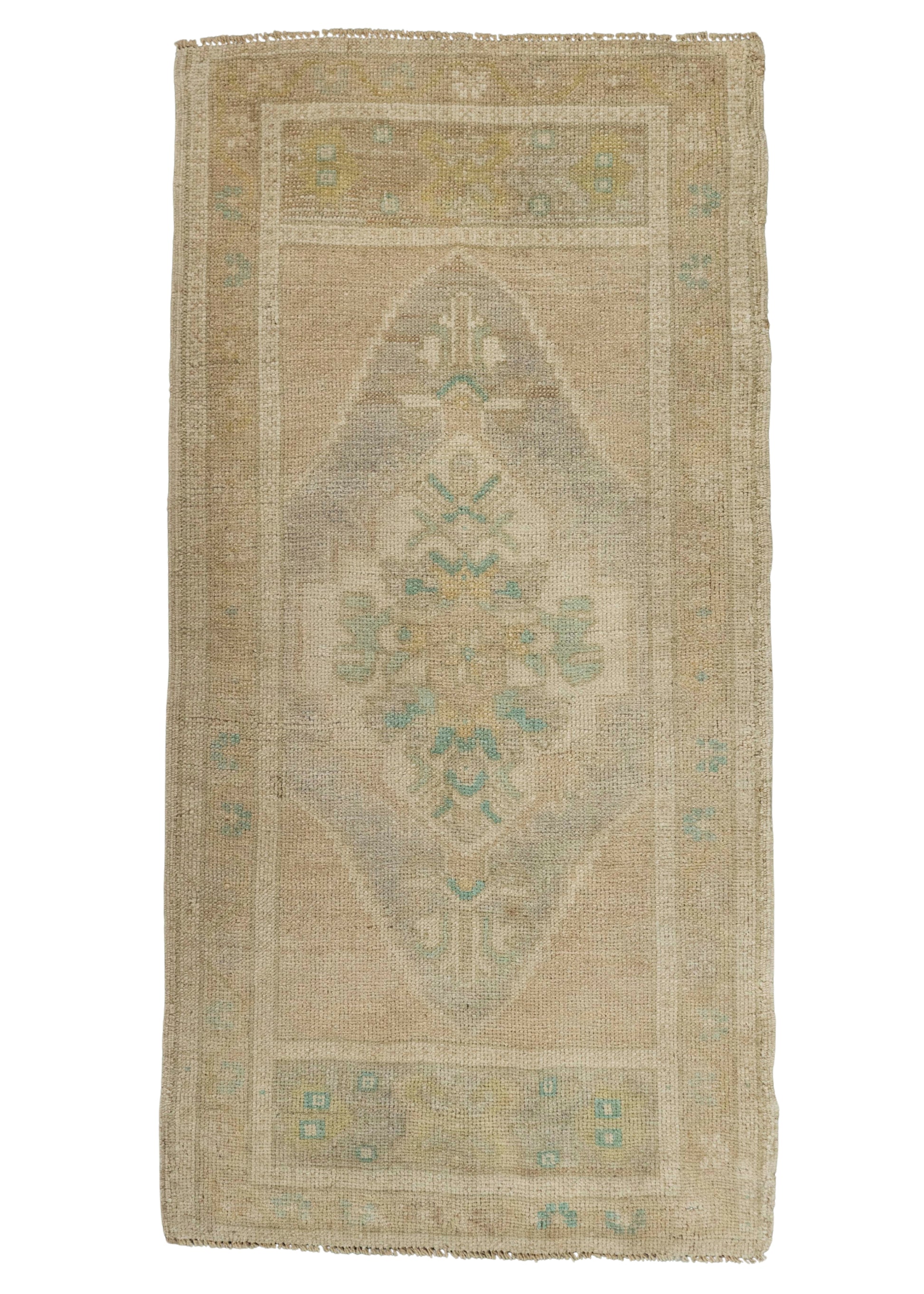 Turkish Mini Rug Oriental Hand Knotted Vintage Rug 1'10" x 3'8" #21011