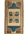 Turkish Mini Rug Oriental Hand Knotted Vintage Rug 1'7" x 3' #21243