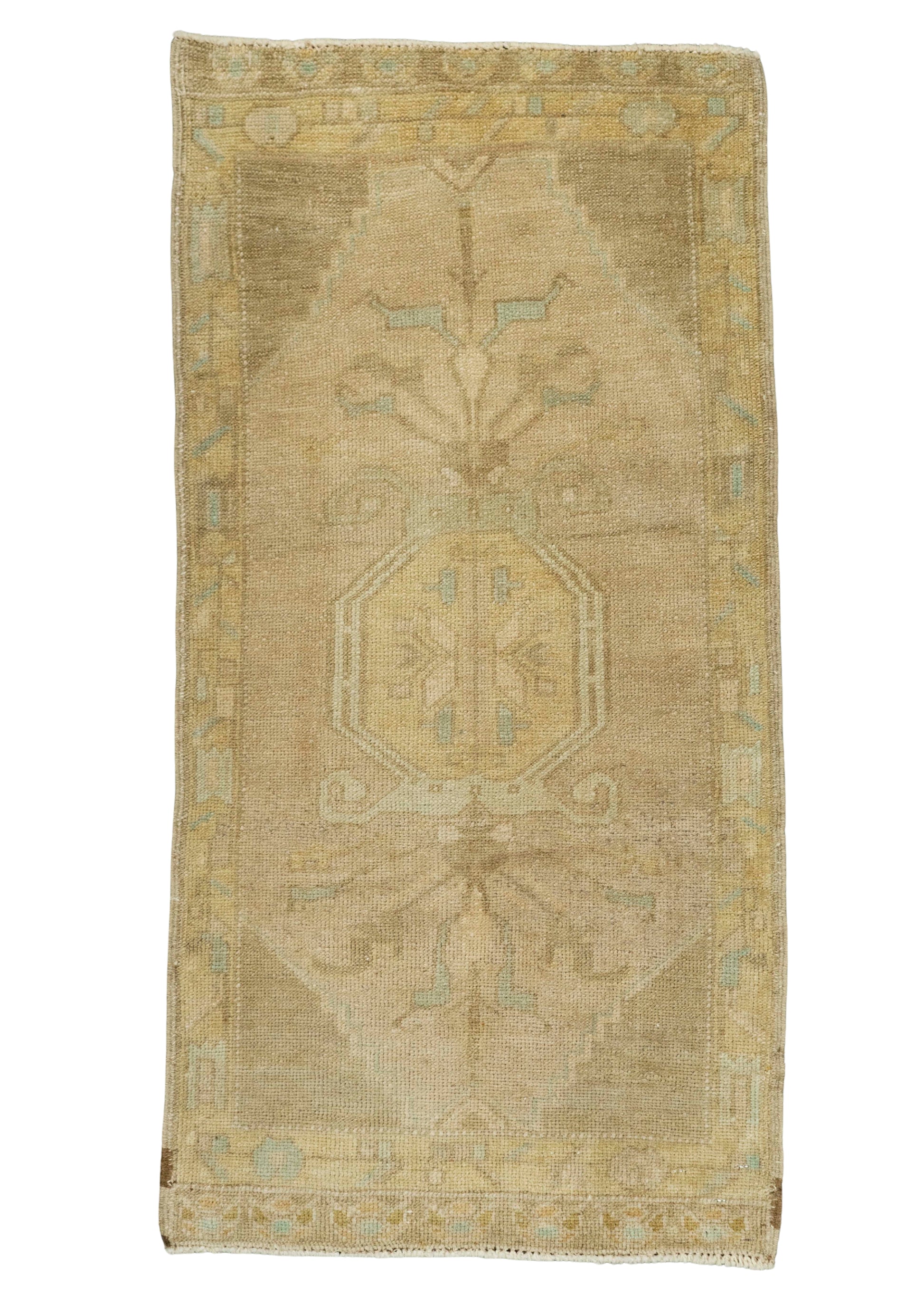 Turkish Mini Rug Oriental Hand Knotted Vintage Rug 1'9" x 3'5" #21080