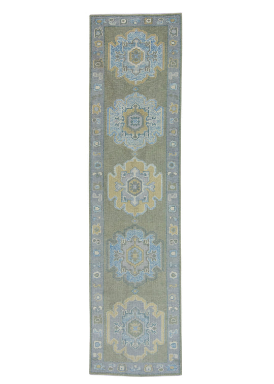 Turkish Oushak Rug 3' x 11'10" #19184