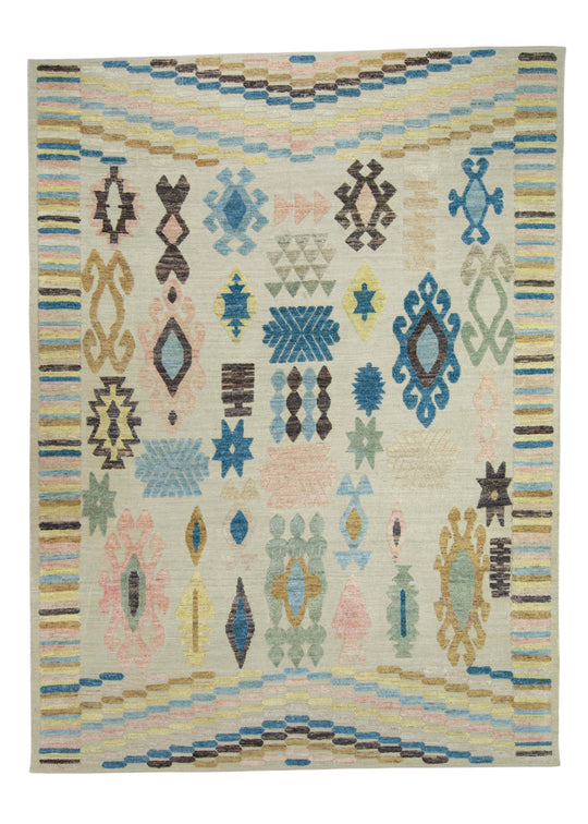 Turkish Kilim Oriental Handmade Flatweave 9'3" x 12'6" #18584