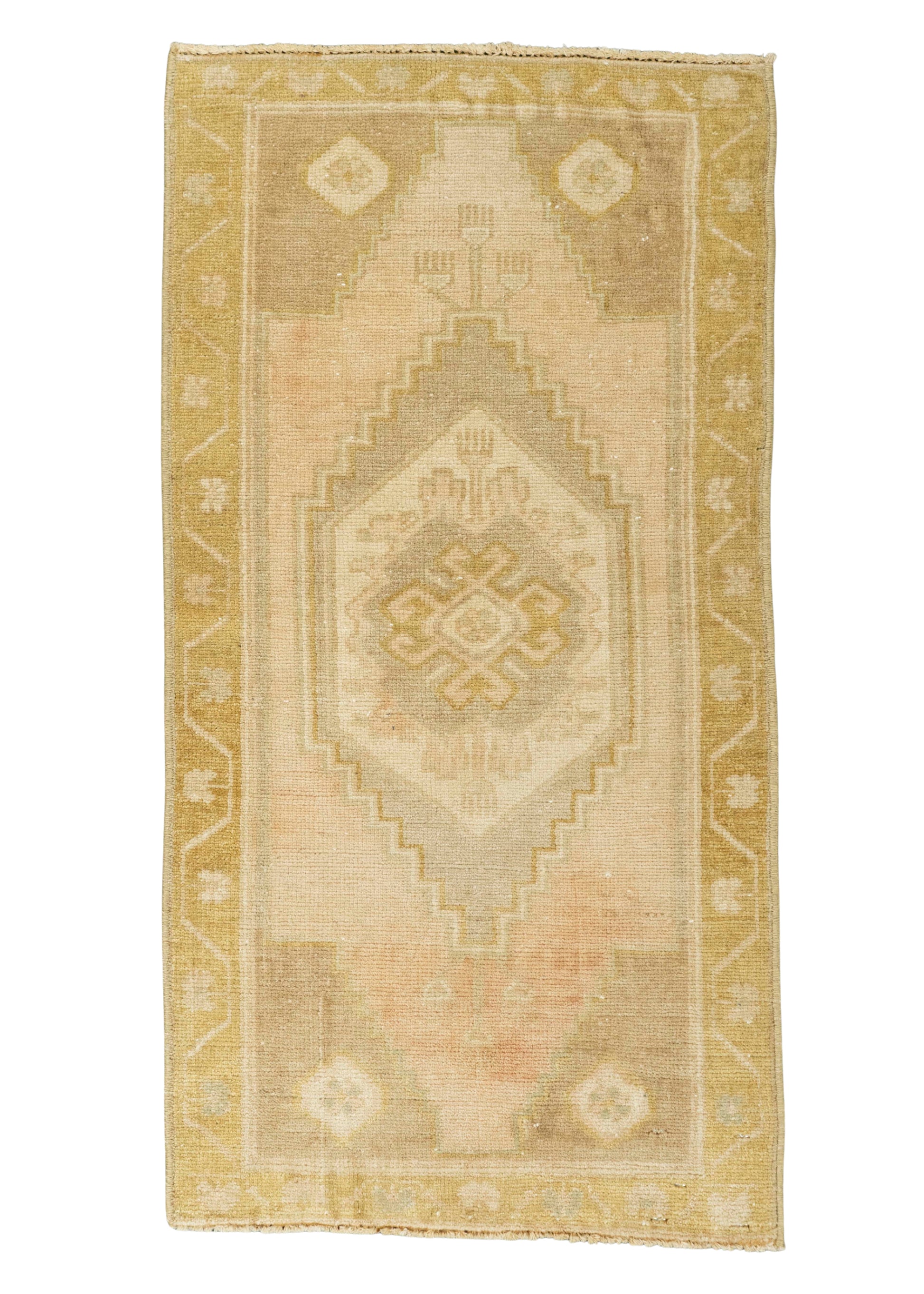 Turkish Mini Rug Oriental Hand Knotted Vintage Rug 1'6" x 2'11" #21242