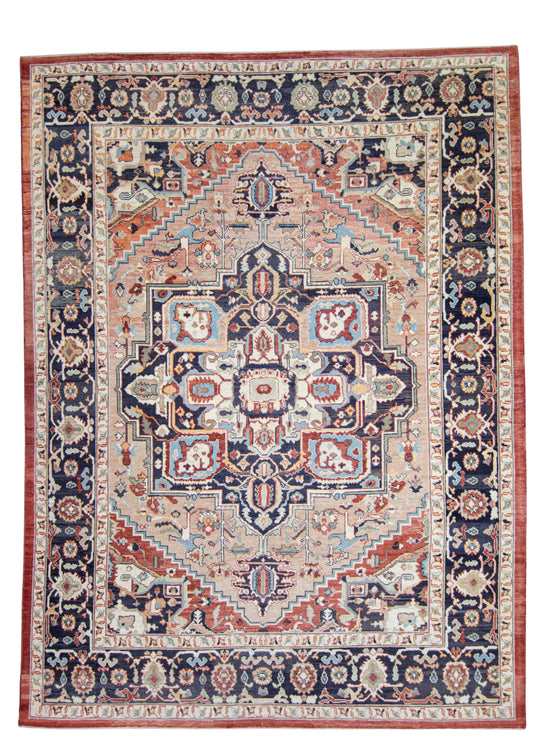 Turkish Old Wool Oushak Rug 12'4" x 16'7" #17093