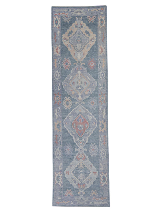 Turkish Oushak Runner Rug 2'9" x 9'11" #16604