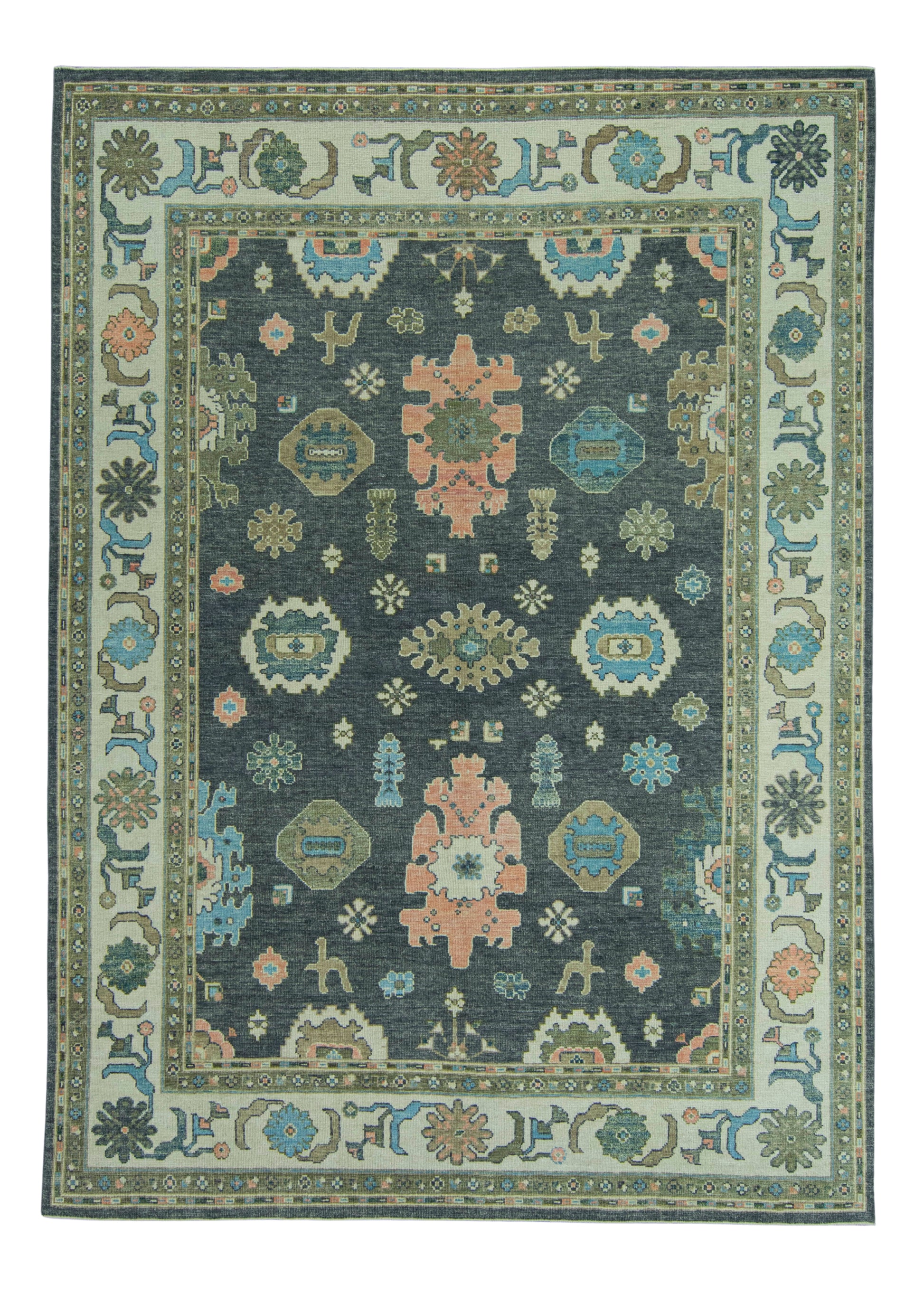 Turkish Oushak Rug 9'2" x 12'10" #19201