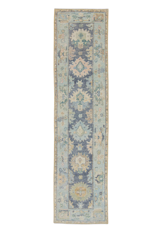 Turkish Oushak Rug 2'8" x 10'6" #19205