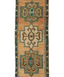 Turkish Mini Rug Oriental Hand Knotted Vintage Rug 1'5" x 3'6" #21214