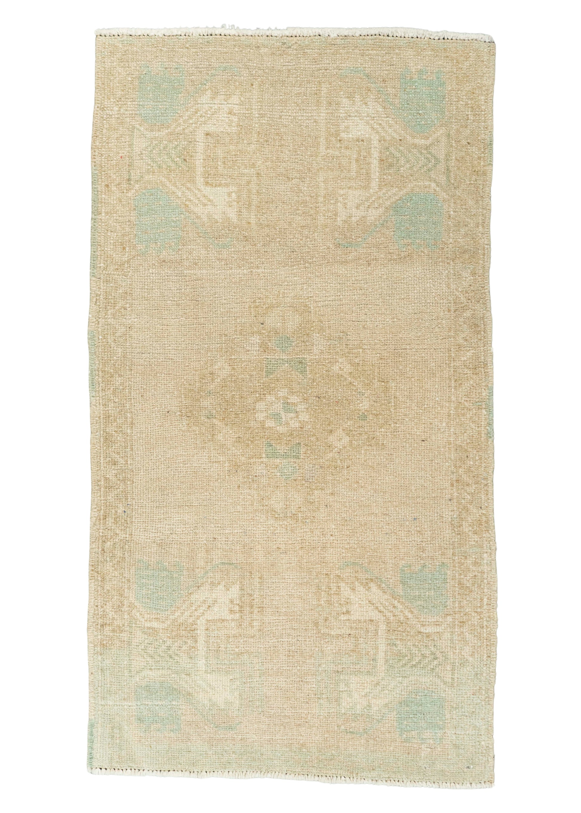 Turkish Mini Rug Oriental Hand Knotted Vintage Rug 1'7" x 2'11" #21239