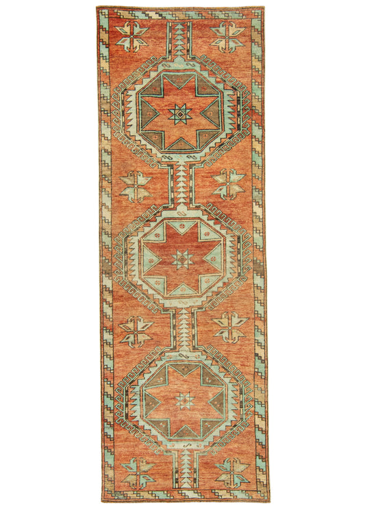 Turkish Vintage Rug  3'3" x 9'5" #22675