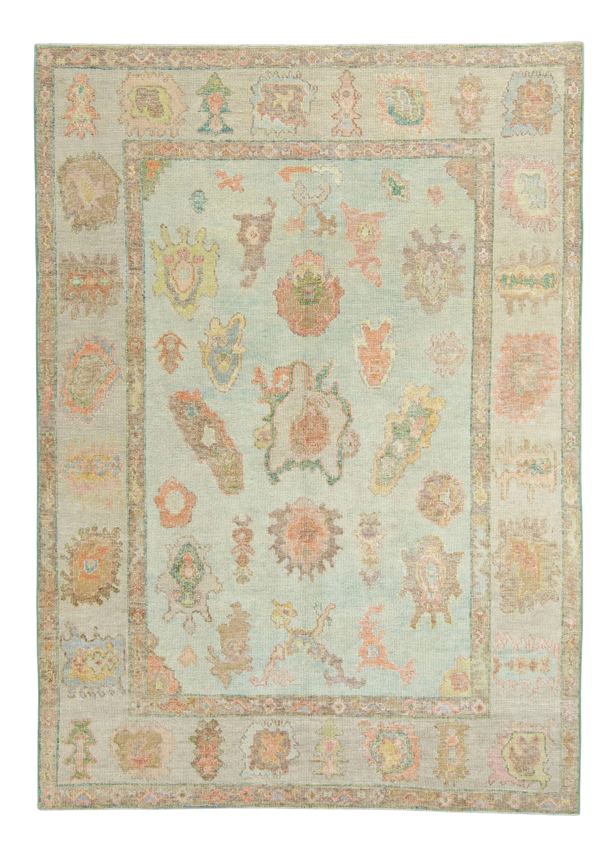 Turkish Oushak Rug 6'2" x 8'7" #18627
