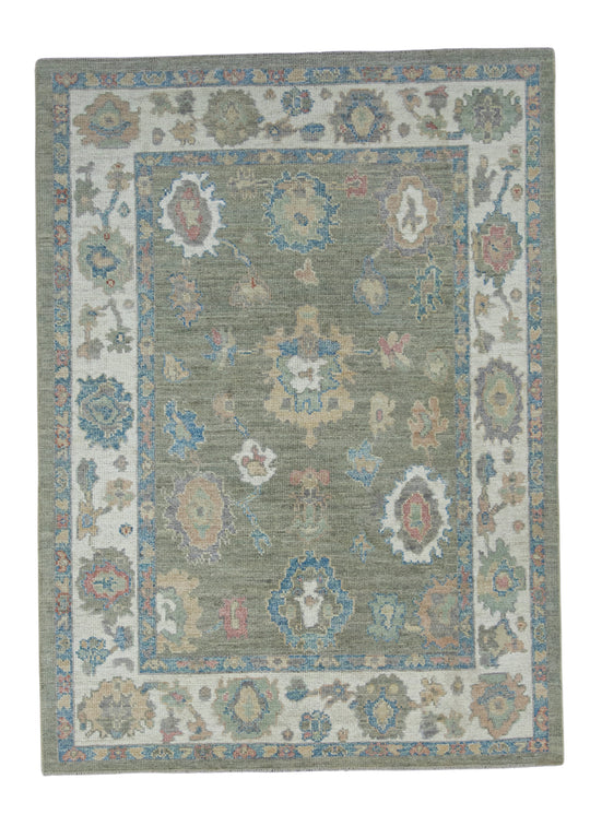 Turkish Oushak Rug 5'1" x 7' #17894