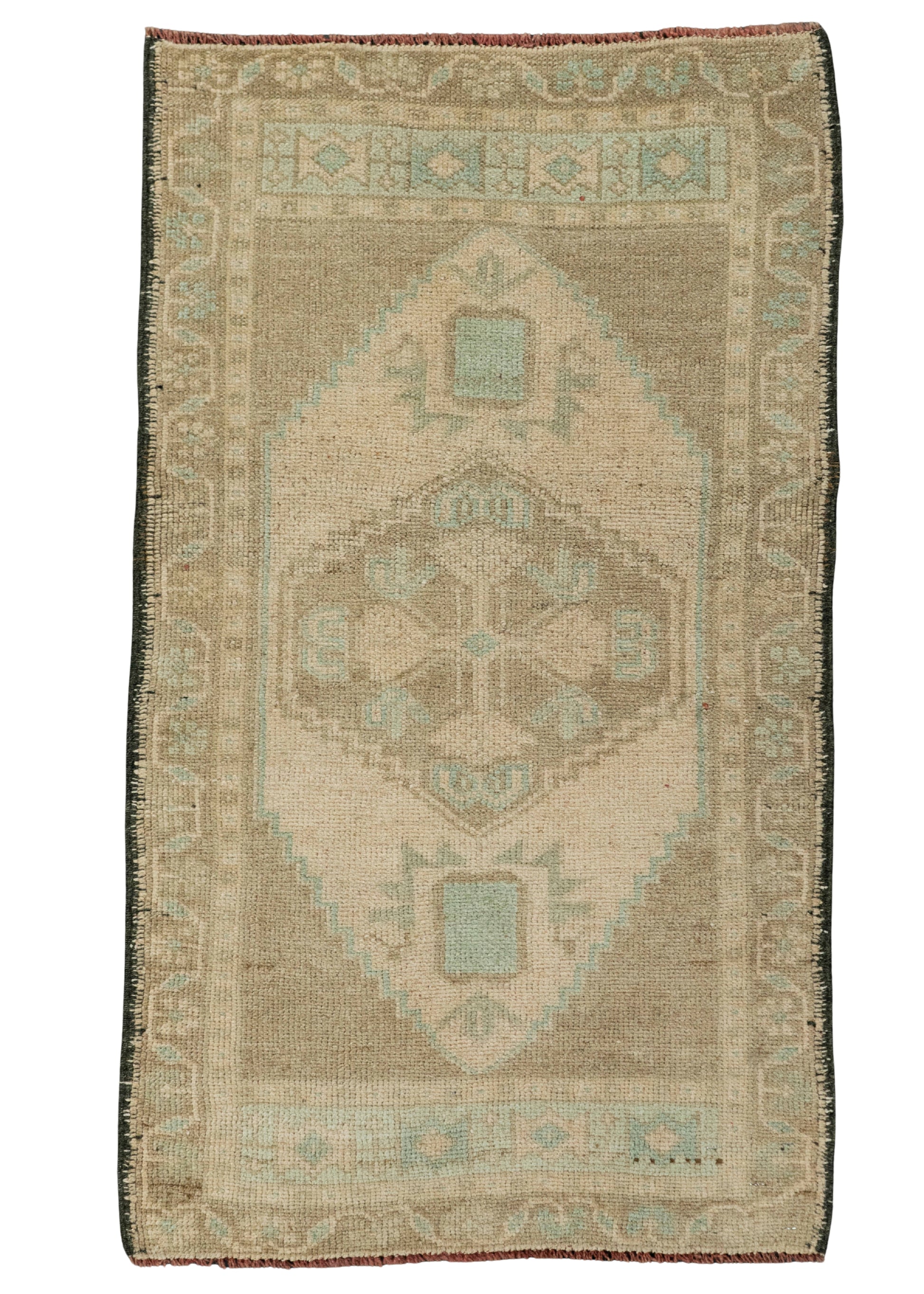Turkish Mini Rug Oriental Hand Knotted Vintage Rug 1'9" x 3' #21087