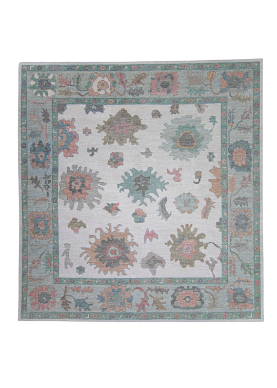 Square Turkish Oushak Rug 11'10" x 12'7" #17300