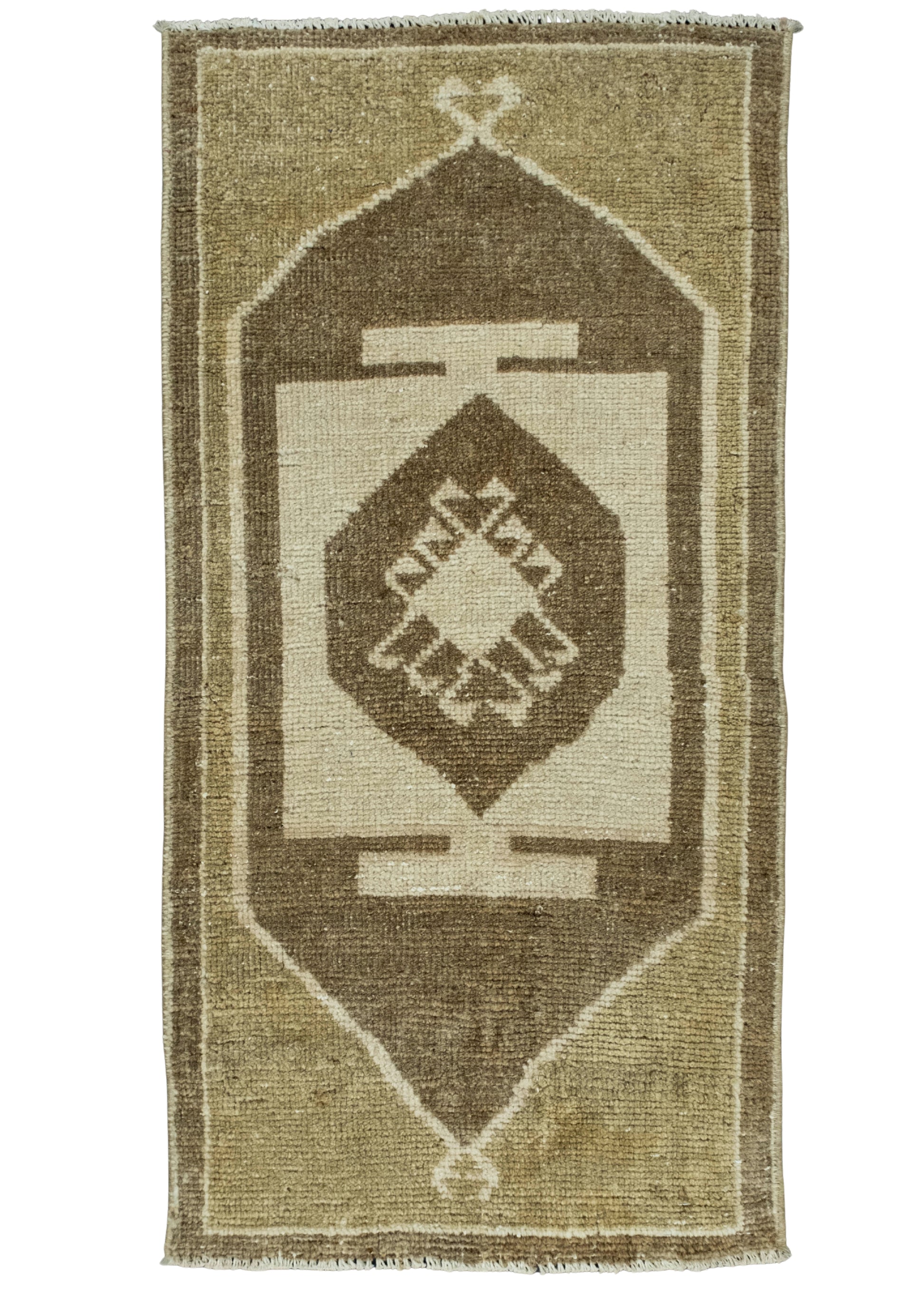 Turkish Mini Rug Oriental Hand Knotted Vintage Rug 1'6" x 3'1" #16550