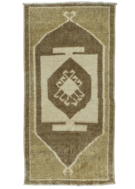 Turkish Mini Rug Oriental Hand Knotted Vintage Rug 1'6" x 3'1" #16550