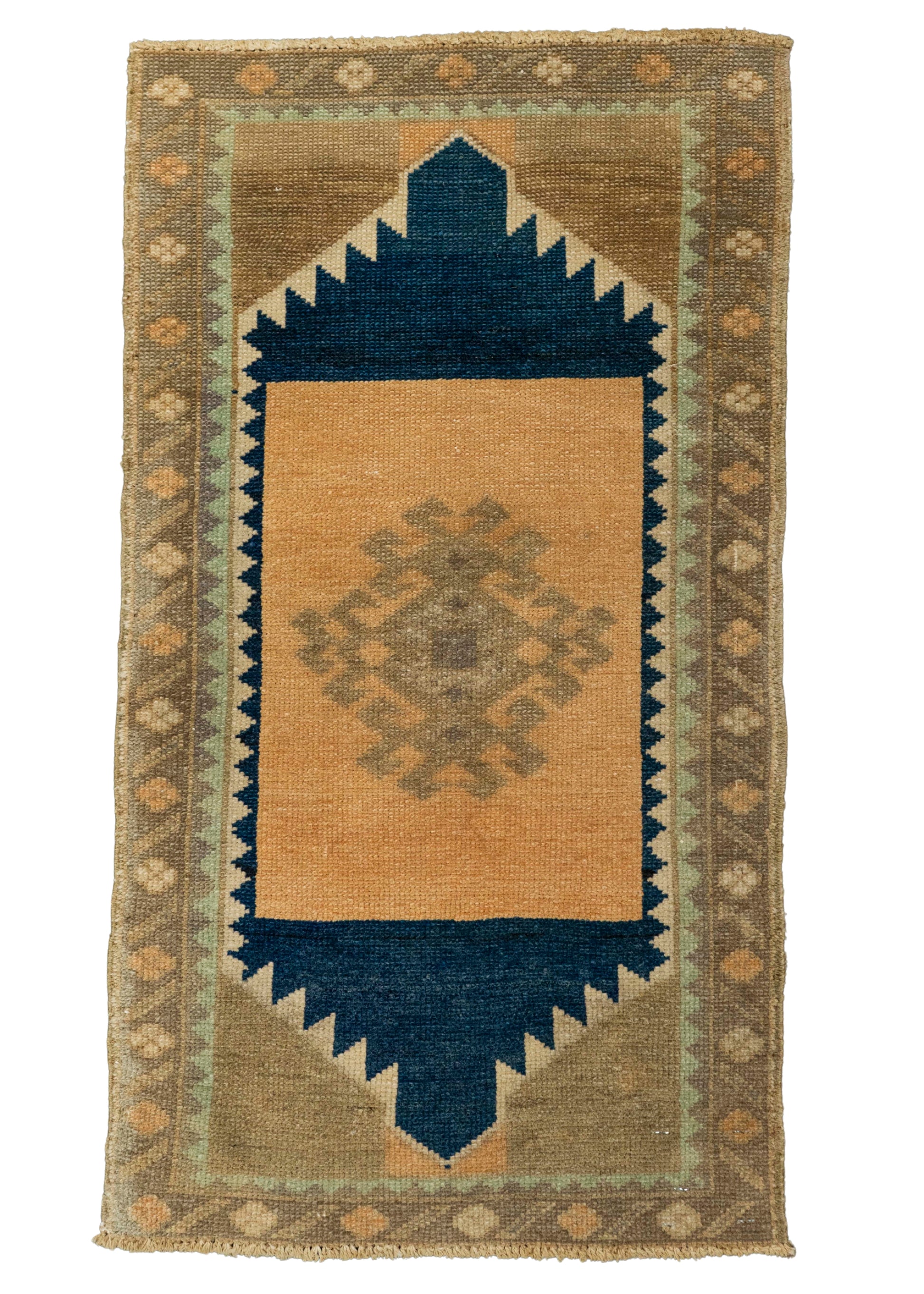 Turkish Mini Rug Oriental Hand Knotted Vintage Rug 1'6" x 2'9" #21276