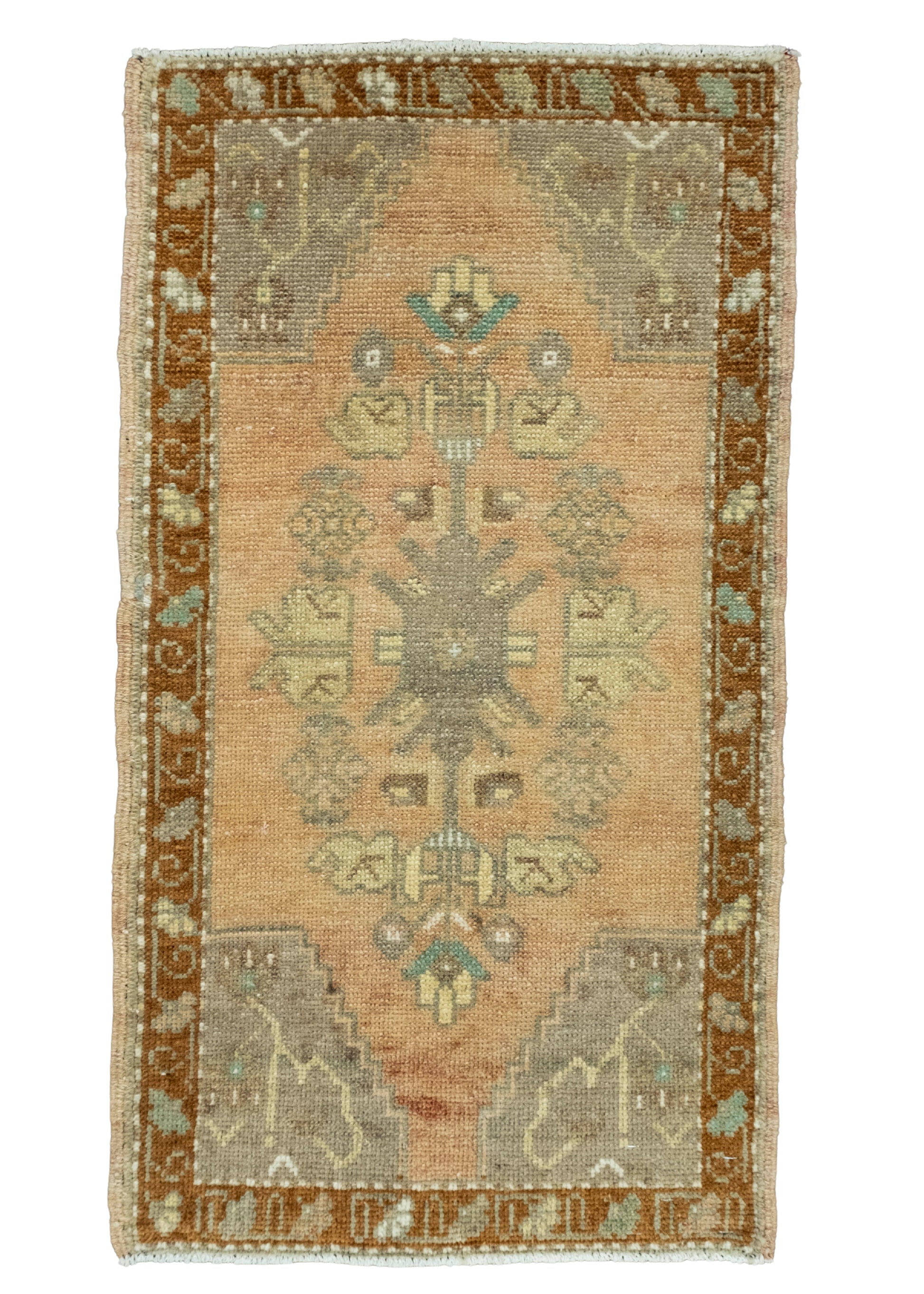 Turkish Mini Rug Oriental Hand Knotted Vintage Rug 1'7" x 2'10" #16528