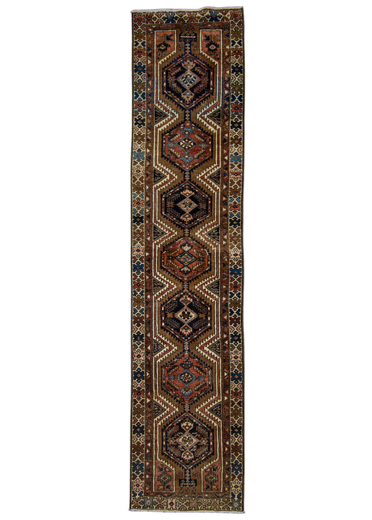 Oriental Handmade Vintage Rug 3'1" x 13'6" #21481
