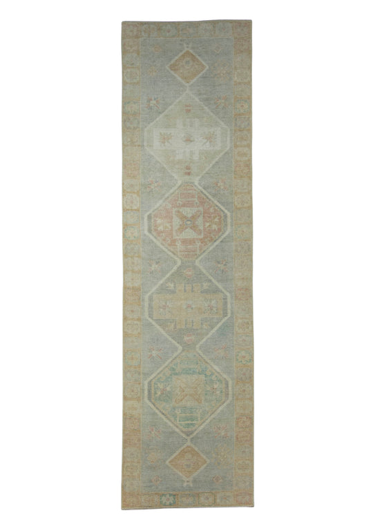 Turkish Oushak Rug 3'8" x 13'7" #18042