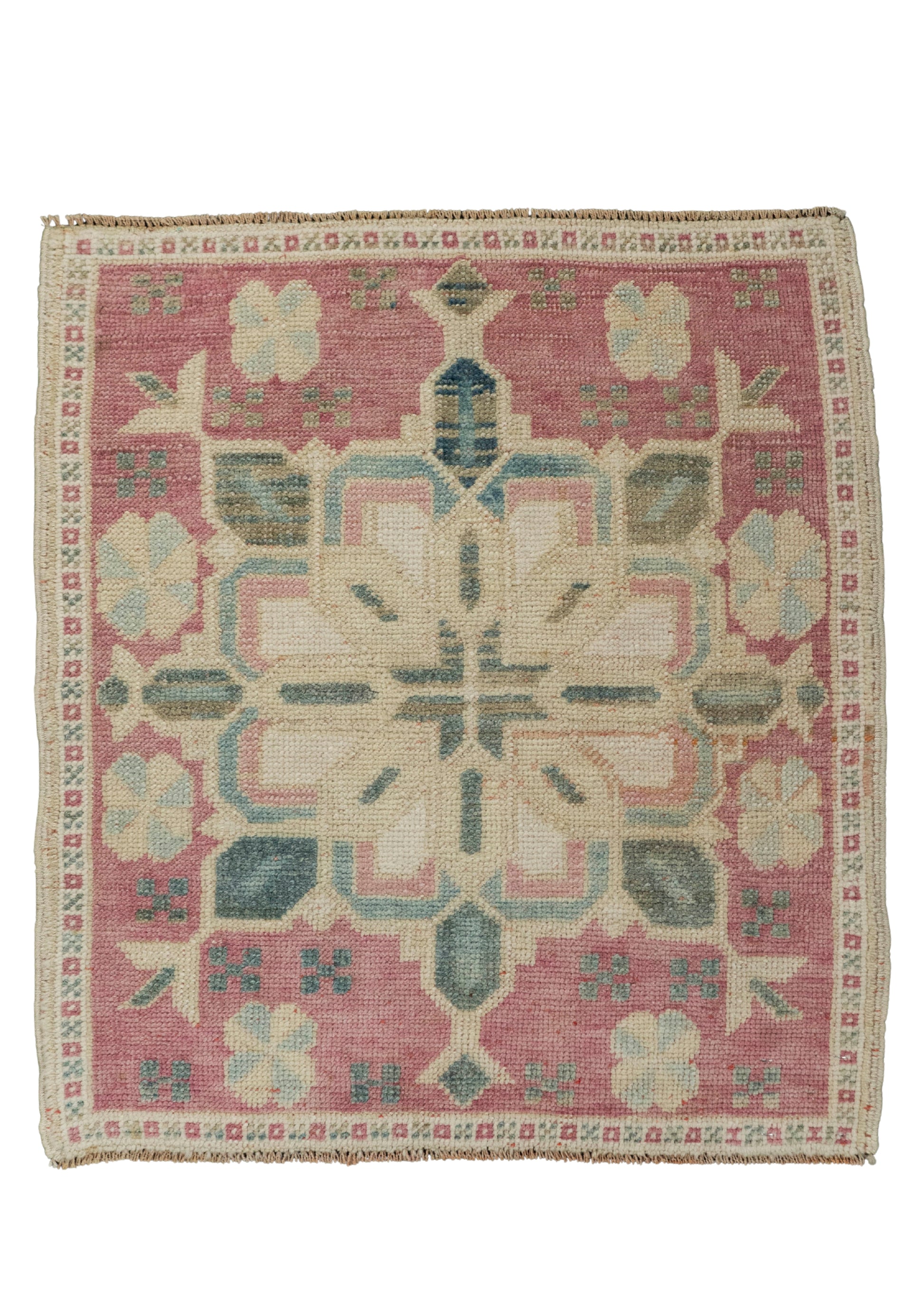 Turkish Mini Rug Oriental Hand Knotted Vintage Rug 2'2" x 2'4" #21193