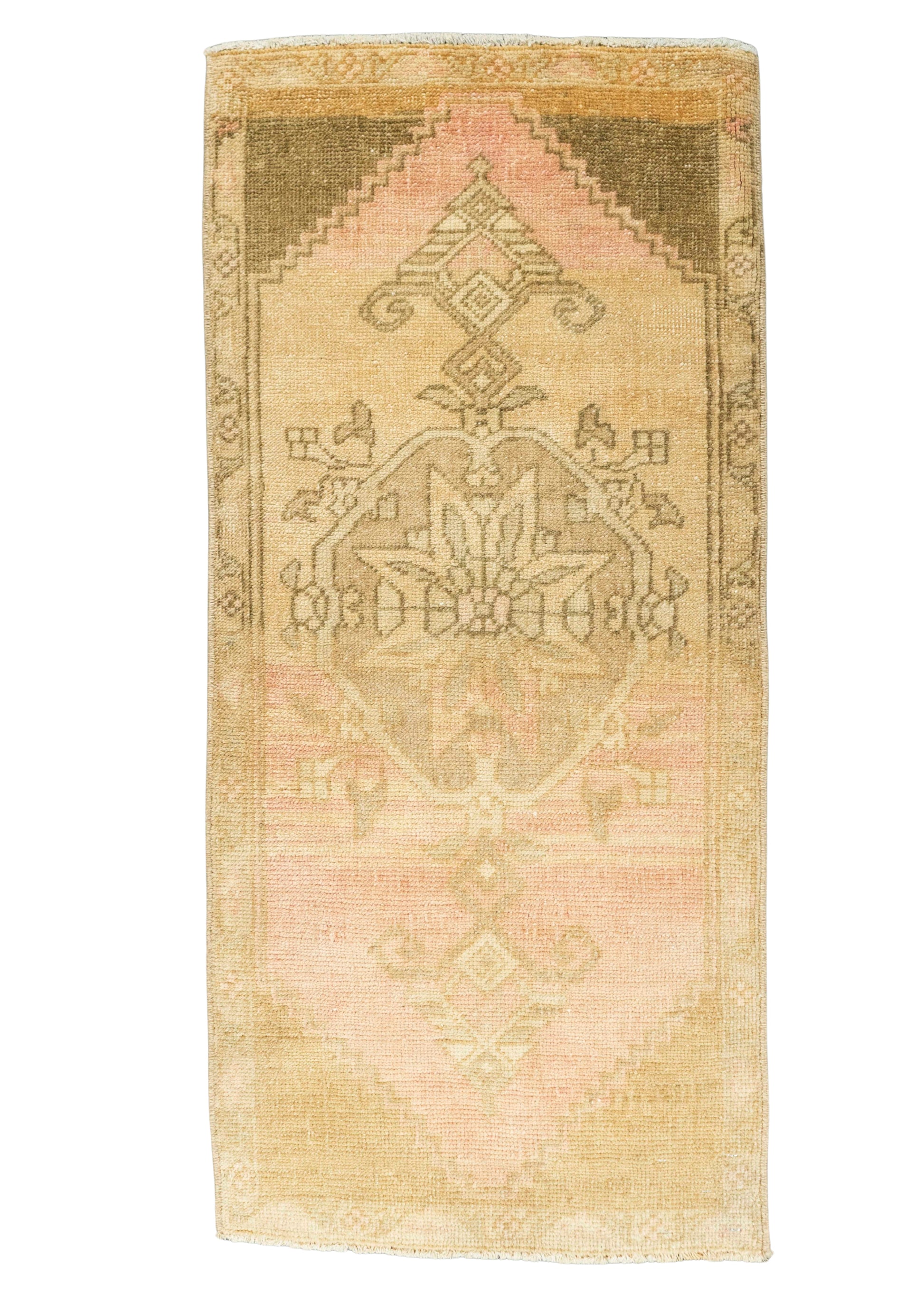 Turkish Mini Rug Oriental Hand Knotted Vintage Rug 1'7" x 3'5" #21266