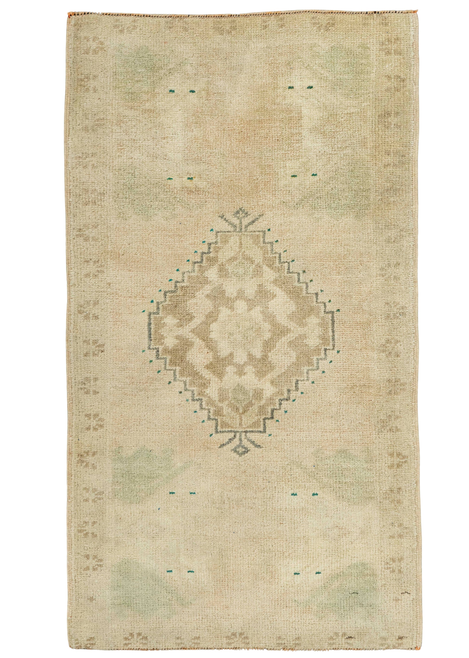 Turkish Mini Rug Oriental Hand Knotted Vintage Rug  1'6" x  2'9" #22001