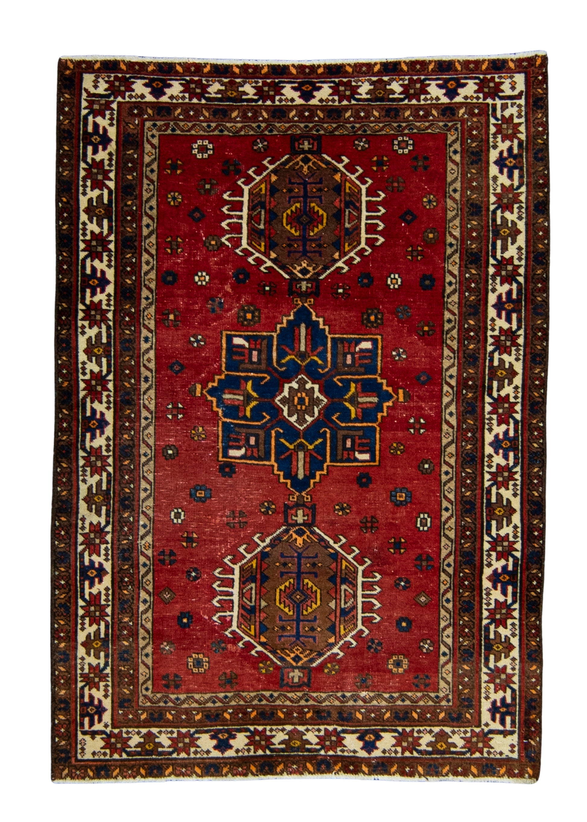 Oriental Handmade Vintage Rug 3'8" x 5'3" #21484