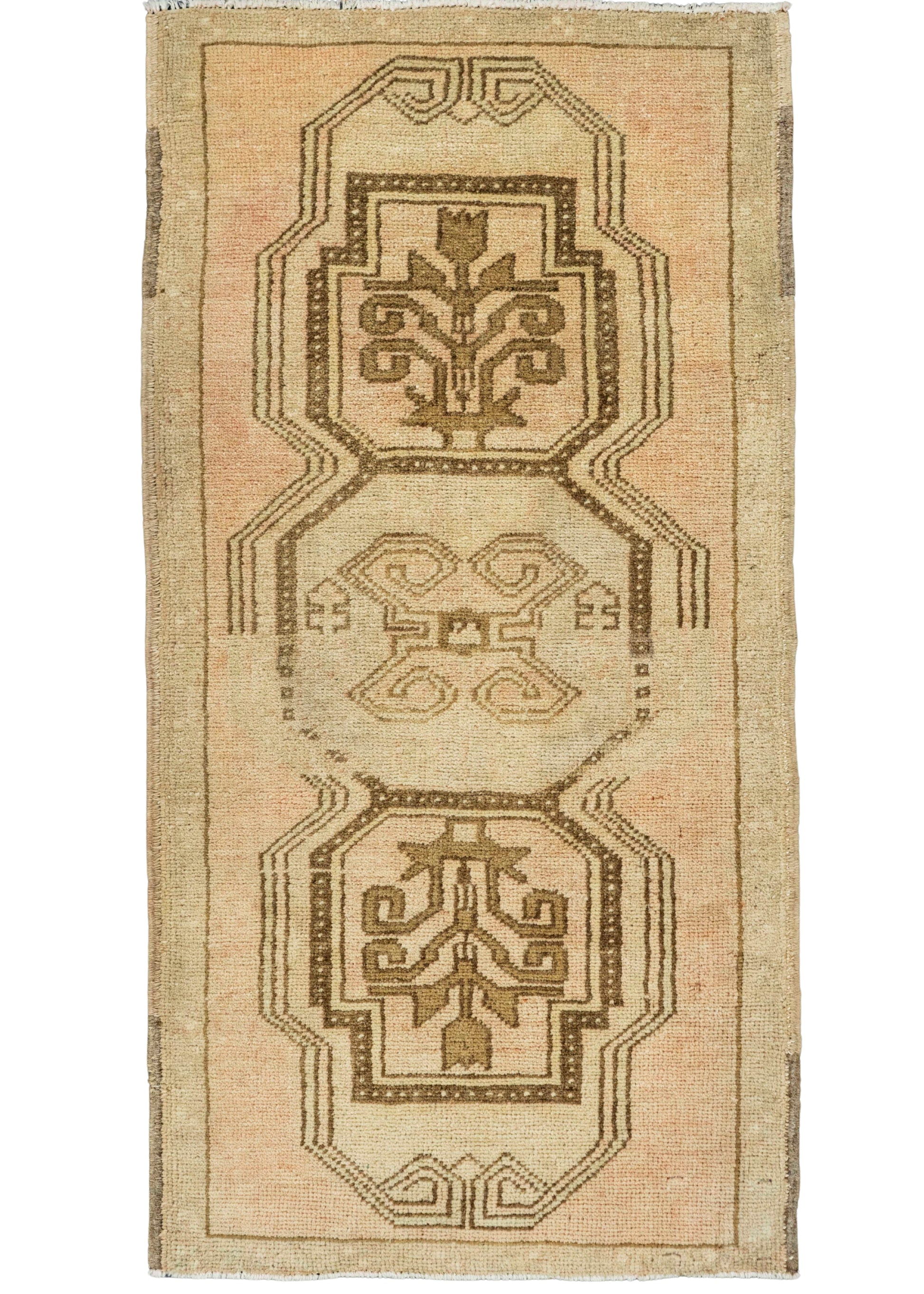 Turkish Mini Rug Oriental Hand Knotted Vintage Rug  1'8" x  3'3" #22038