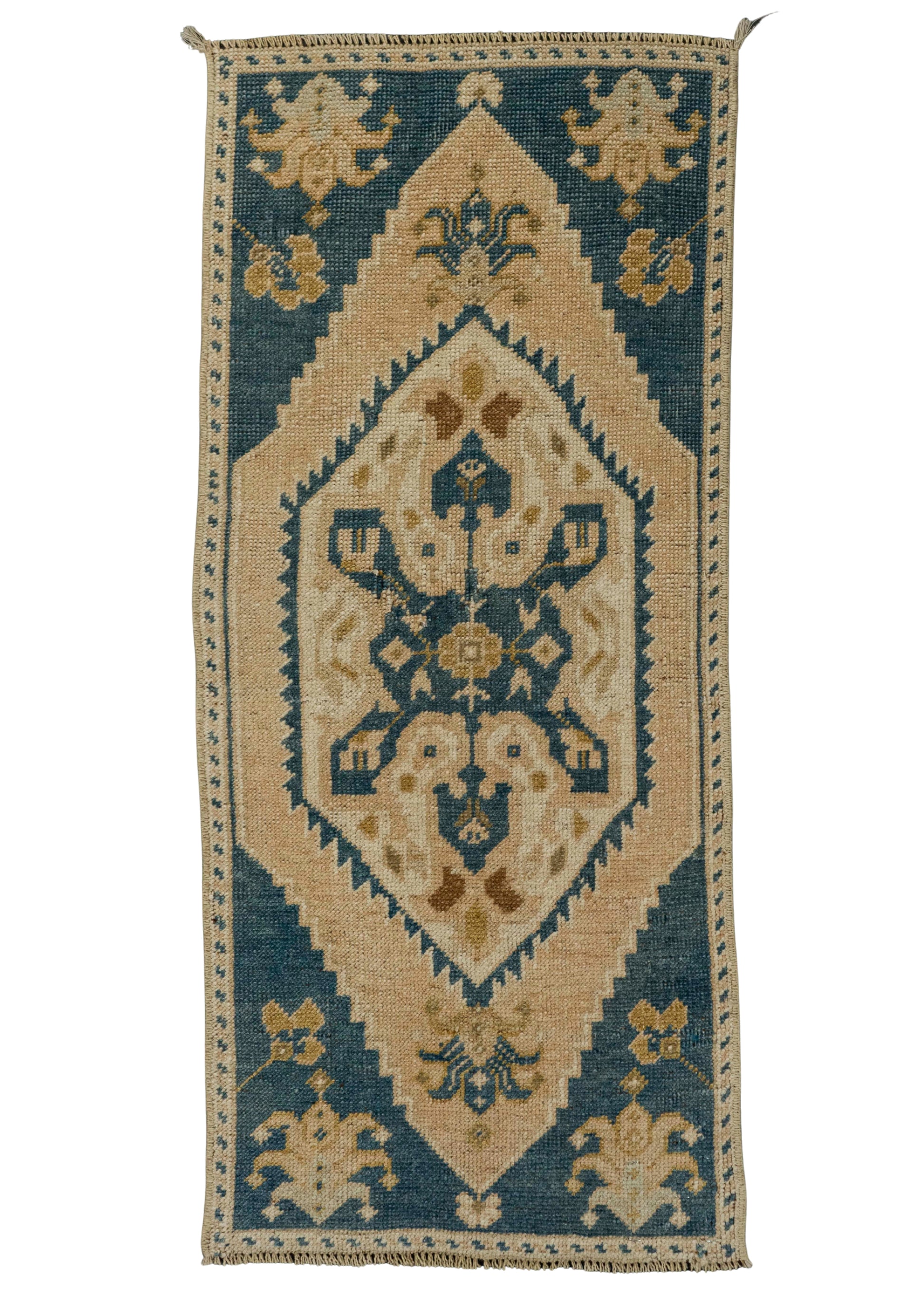 Turkish Mini Rug Oriental Hand Knotted Vintage Rug 1'5" x 3'2" #21135