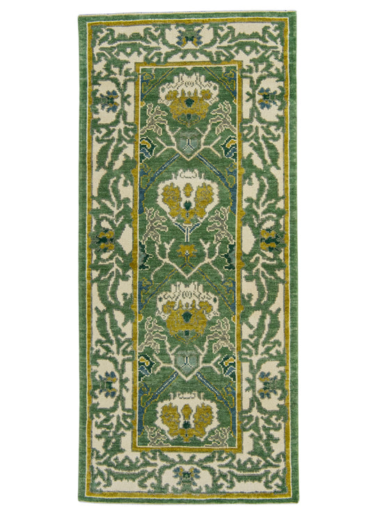 Turkish Oushak Runner Rug 3'1" x 6'11" #22223