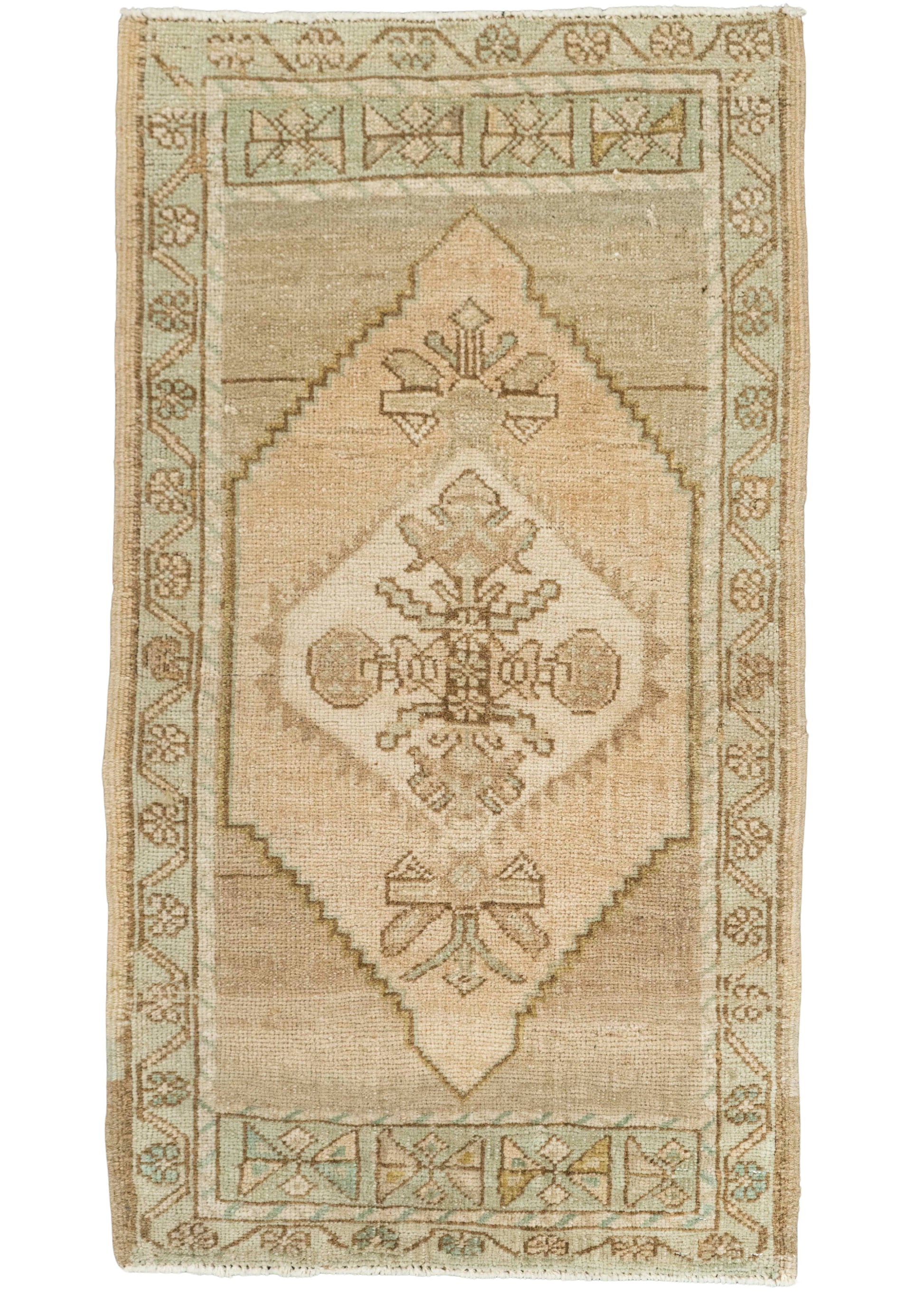 Turkish Mini Rug Oriental Hand Knotted Vintage Rug 1'9" x 3'1" #21060