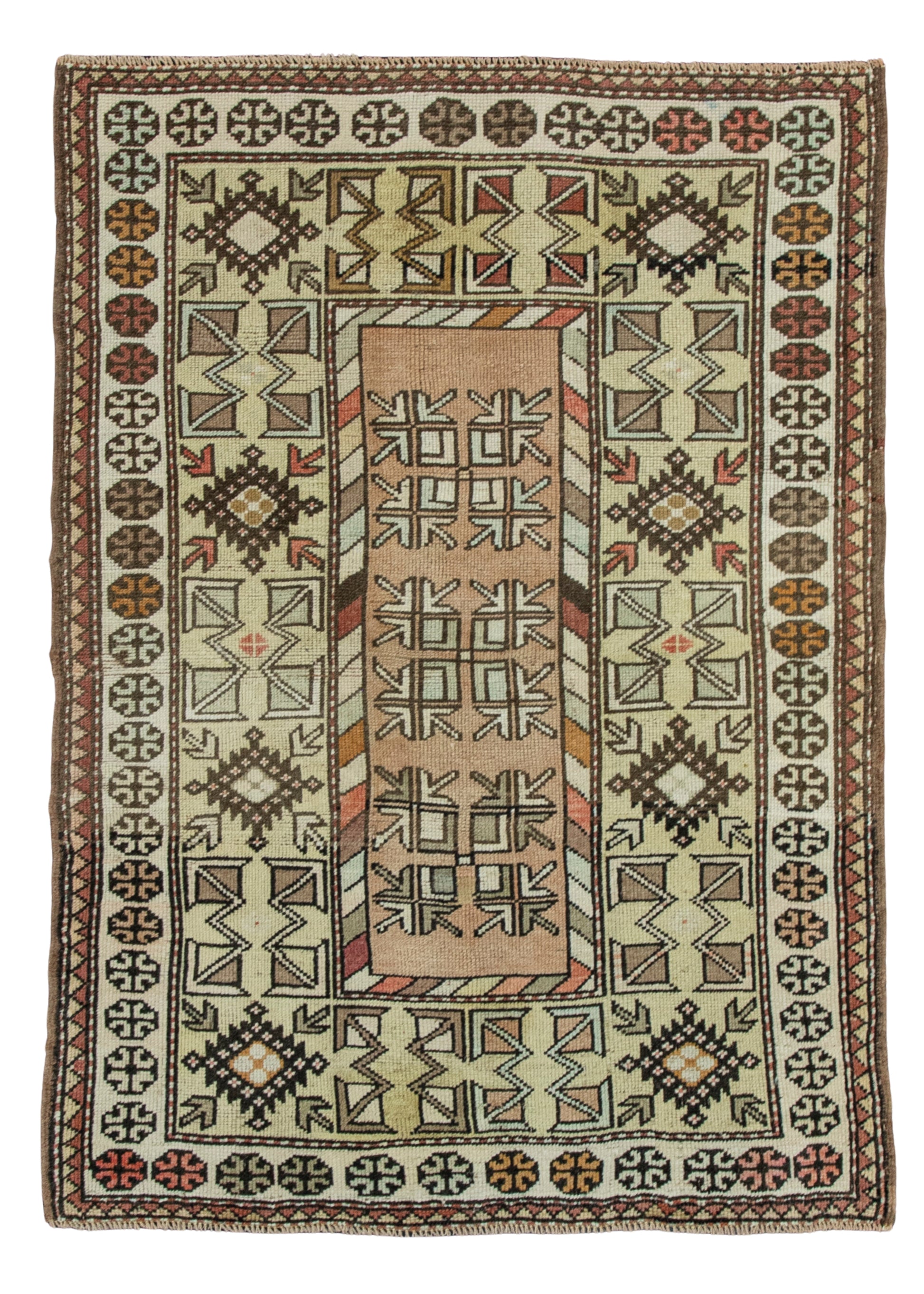 Turkish Vintage Rug 3'4" x 4'8" #19800