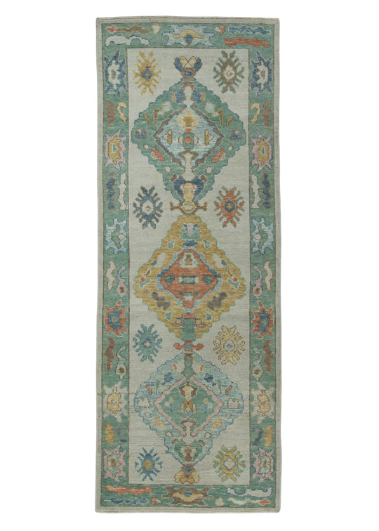 Turkish Oushak Rug 3'8" x 9'10" #17400