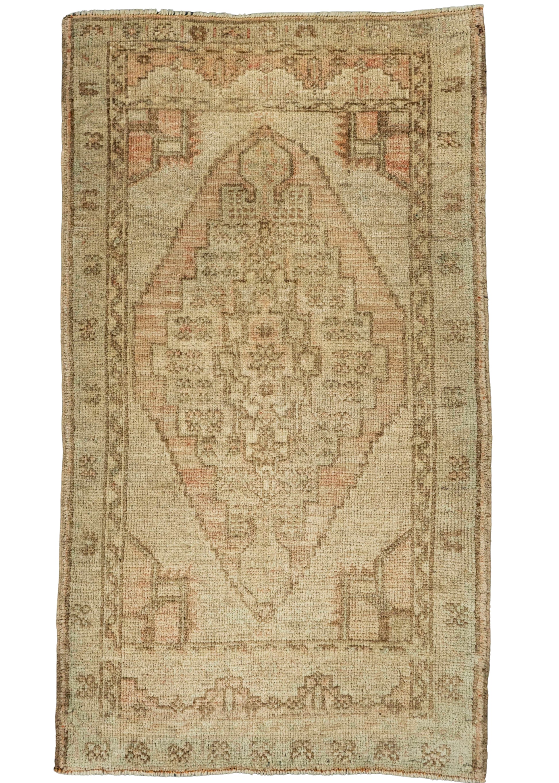 Turkish Mini Rug Oriental Hand Knotted Vintage Rug  1'11" x  3'5" #22108