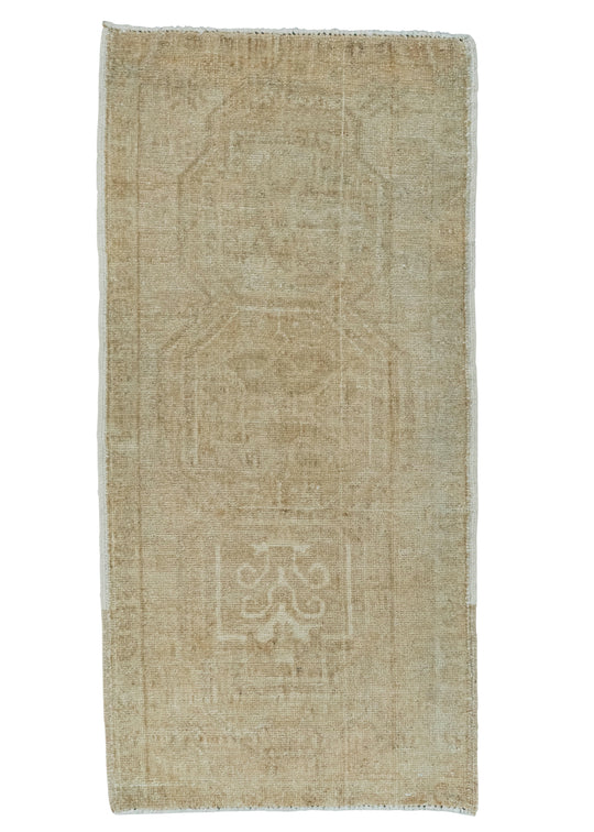 Turkish Mini Rug Oriental Hand Knotted Vintage Rug 1'8" x 3'4" #20638