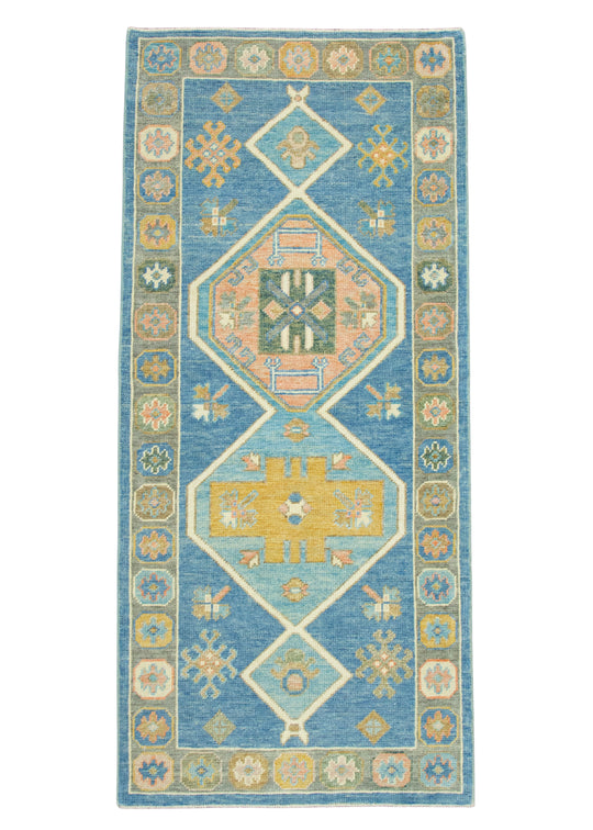 Turkish Oushak Runner Rug 2'11" x 6'6" #17176