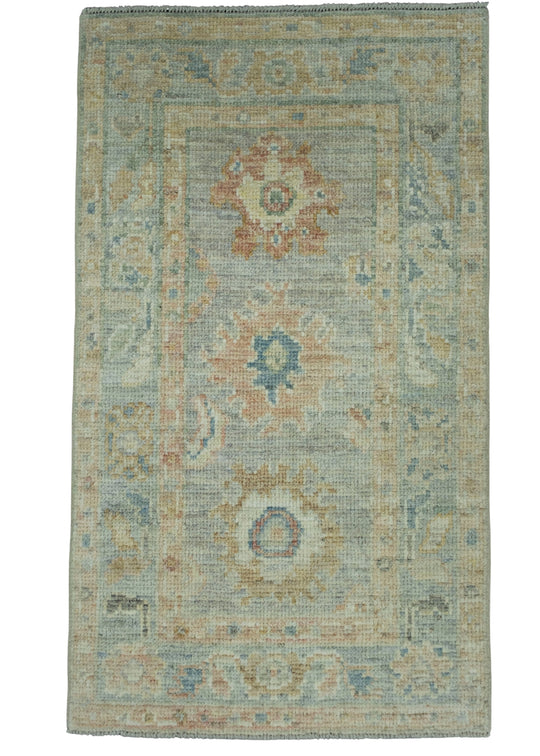 Turkish Oushak Rug 1'10" x 3'3" #17308