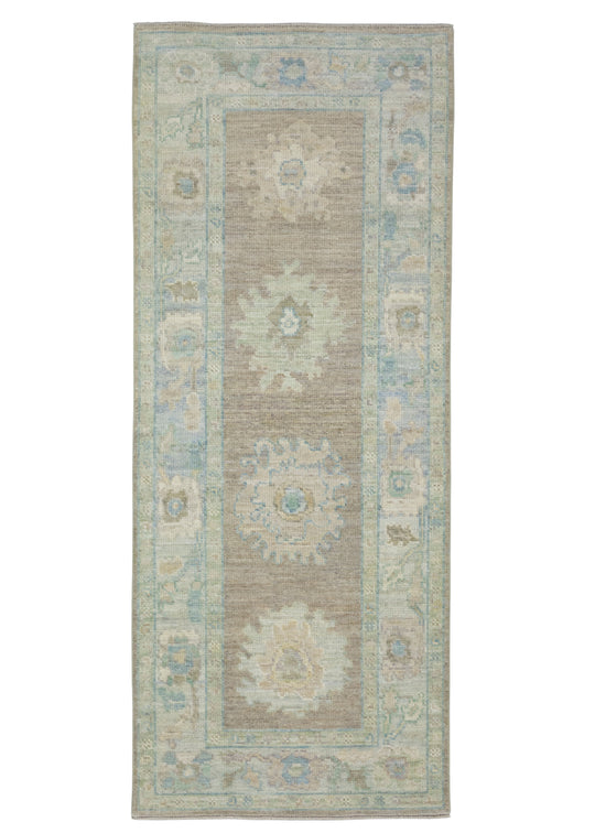 Turkish Oushak Runner Rug 2'9" x 6'10" #17531