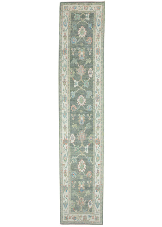 Turkish Oushak Runner Rug 2'10" x 13'11" #17914