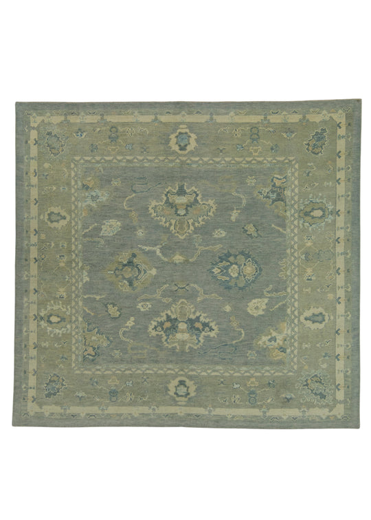 Turkish Oushak Square Rug 8'3" x 7'9" #18104