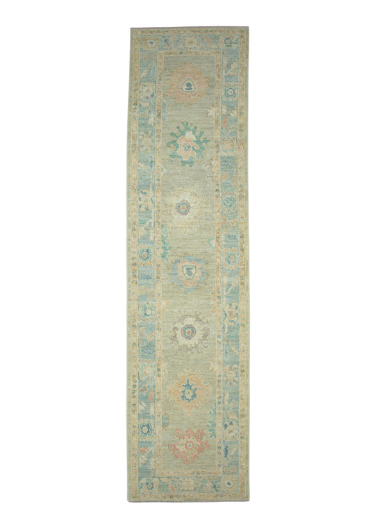 Turkish Oushak Runner Rug 2'11" x 11'5" #17438