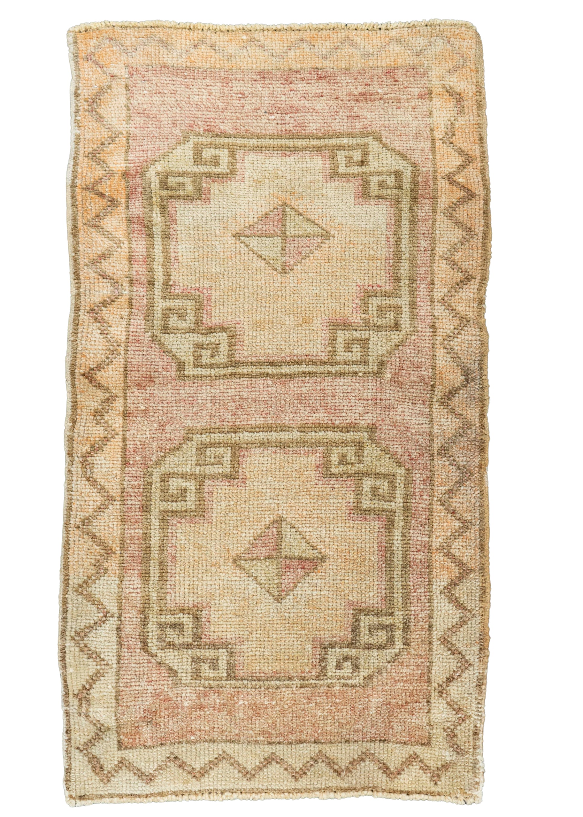 Turkish Mini Rug Oriental Hand Knotted Vintage Rug 1'9" x 3'1" #21290