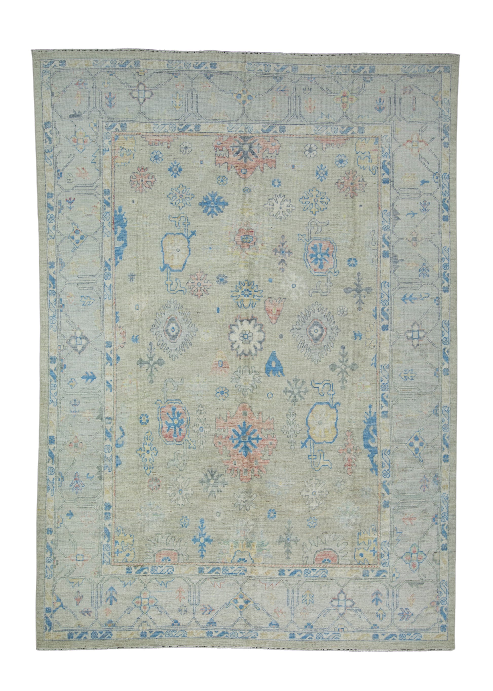 Handwoven Oushak Rug 8' x 12'6" #17433